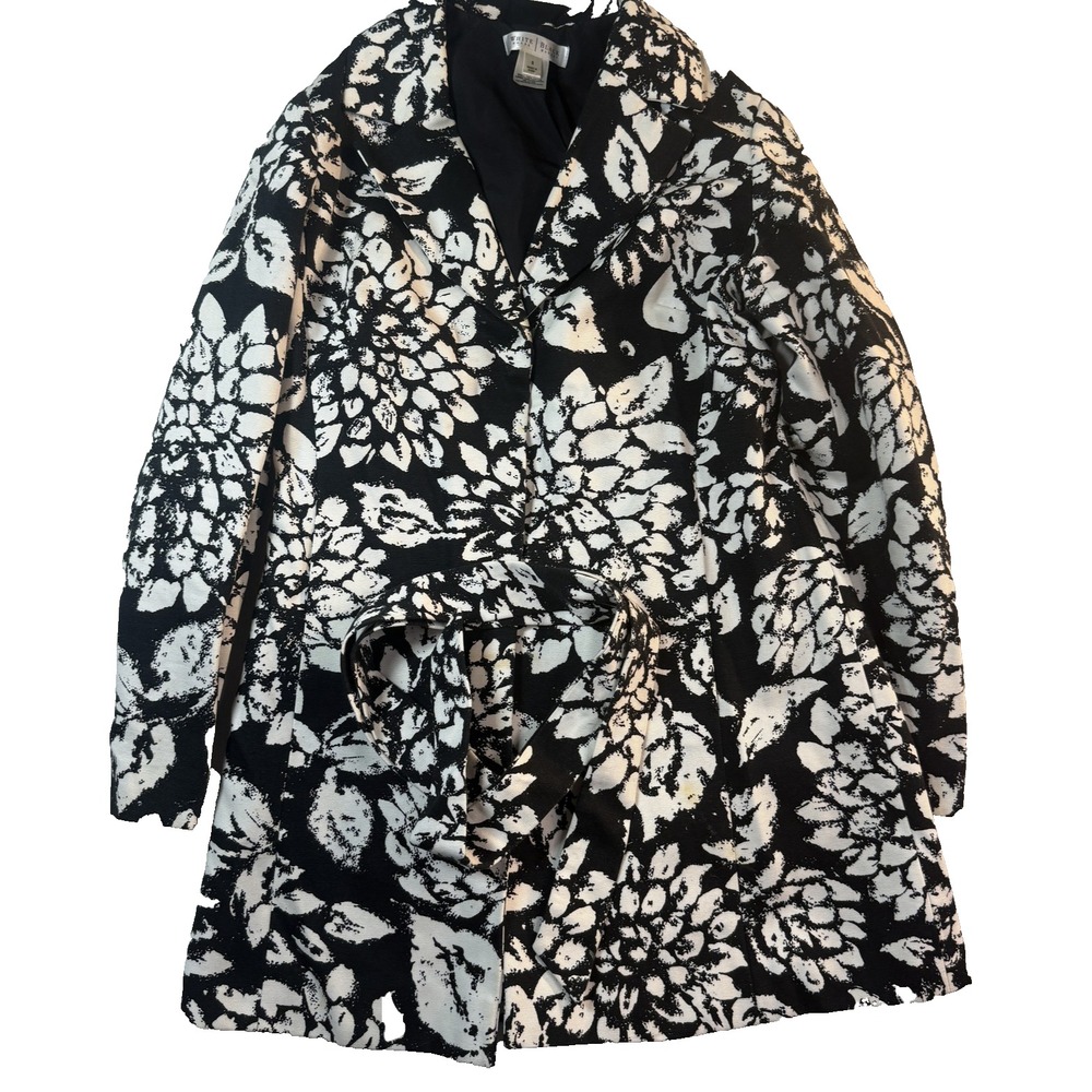 White House Black Market Coquette Belted Jacket Womens S Layering Preppy Fall